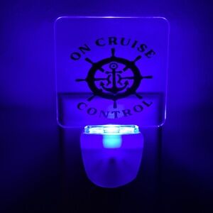 $6 Bundled * Crafted On Cruise Control Plug In Illuminating Blue Night Light NEW